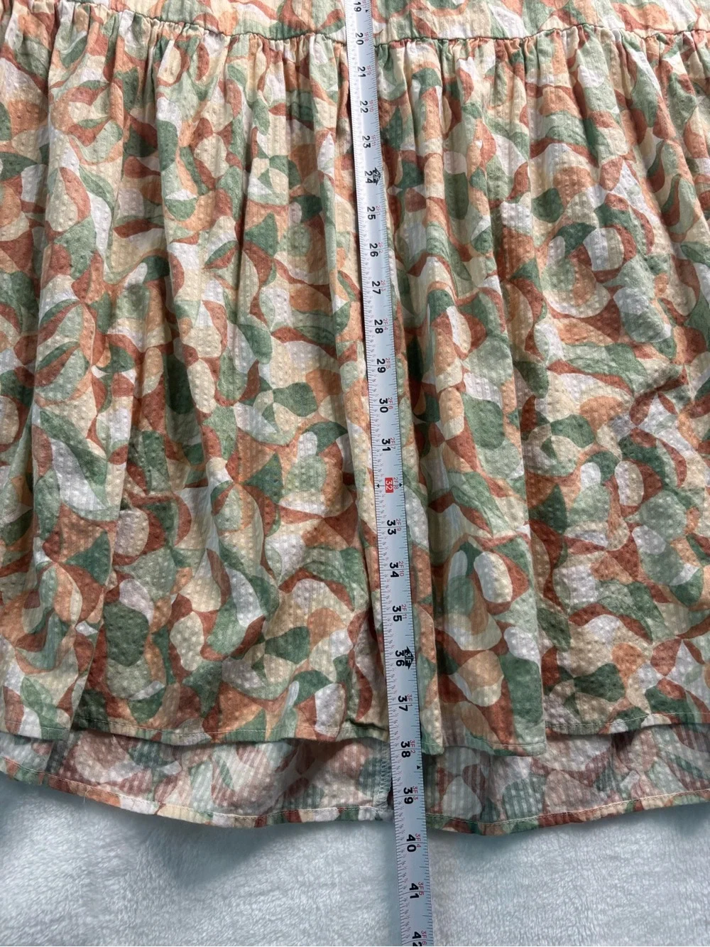Abercrombie & Fitch Maxi Dress in Cream, Green & Tan